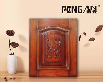 GH-04原木红橡镶嵌扣线肚板雕花开放漆