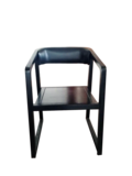 B2045黑色带软包餐椅休闲椅